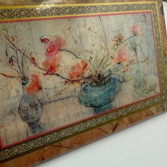 Vintage Marble Trinket Box With Lid Red Jasper Natural Stone Beautiful - Picture 16 of 16